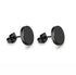 2 Pairs Of 316L Surgical Steel Punk Black & Silver Men Women Stud Earrings
